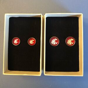 Two pair of WSU stud earrings